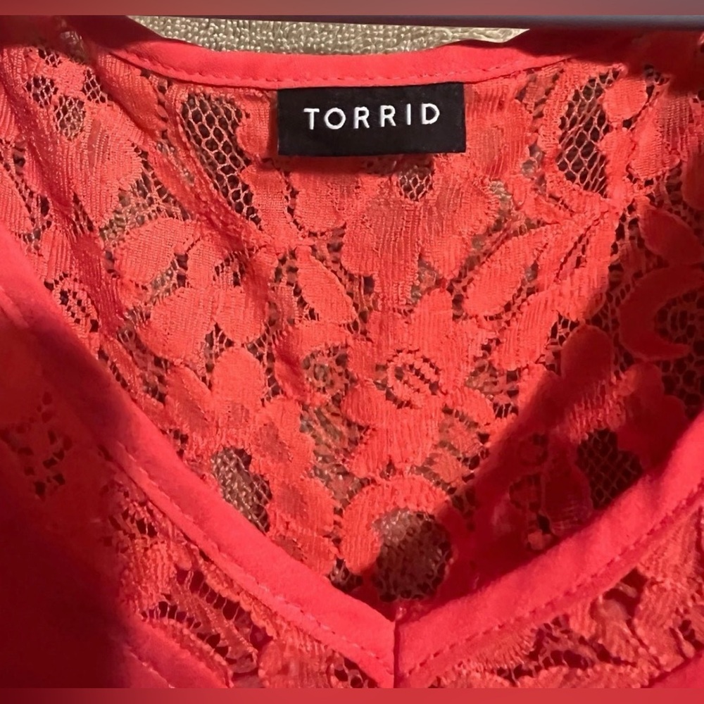 Torrid Orange Sleeveless Blouse